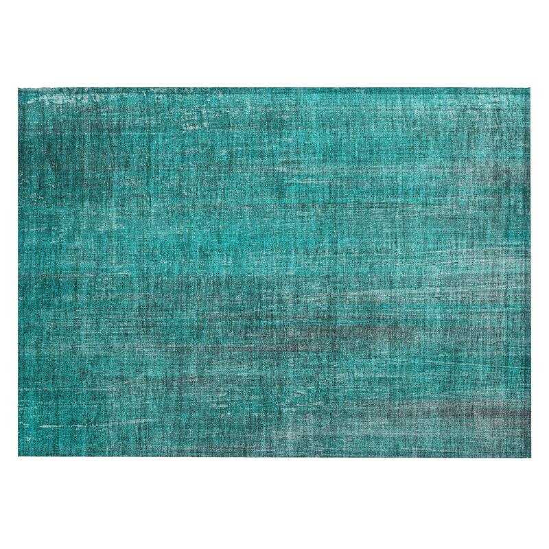 Machine Washable Indoor/ Outdoor Ombre Solid Chantille Rug