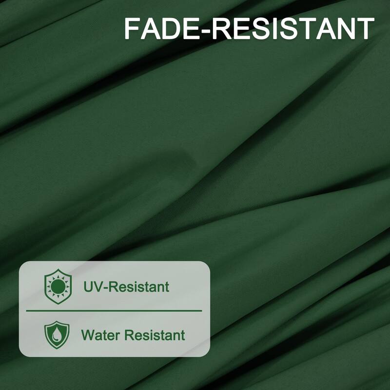 Ainfox 13ft Double-sided Patio Umbrella Solar LED Lighted Outdoor Martet Umbrella with Base