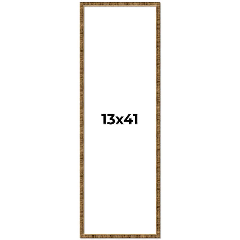 13x41 Frame Gold Solid Wood Picture Frame - Complete Modern Photo