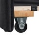 preview thumbnail 5 of 7, Black Twin Size Upholstered Daybed with Trundle Wheeled trundle Made of polyester