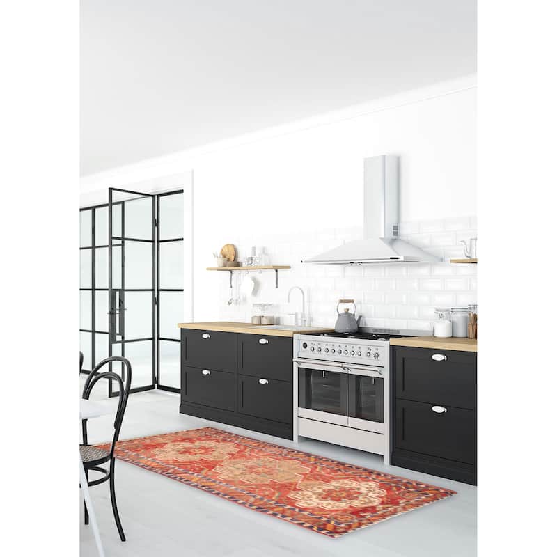 ECARPETGALLERY Hand-knotted Konya Anatolian Red Wool Rug - 3'9 x 14'4