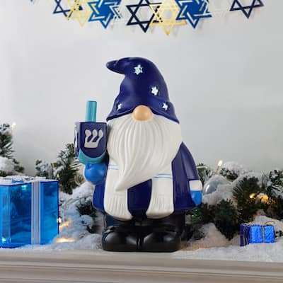12" Nostalgic Ceramic Hanukkah Gnome