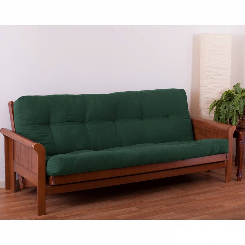 6-inch Thick Twill Futon Mattress (Twin, Full, or Queen) - Queen - Forest Green
