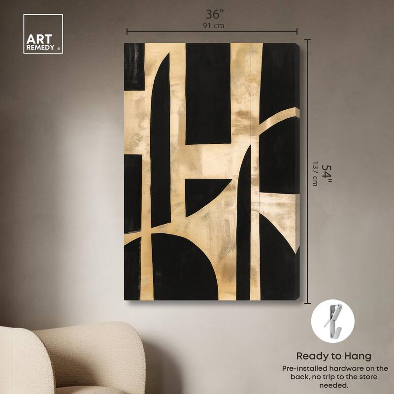 Noir and Gold II Canvas by Art Remedy, Gallery Wrapped