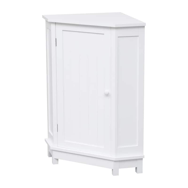 31" Wood 1-door Bathroom Cabinet with Interior Shelves