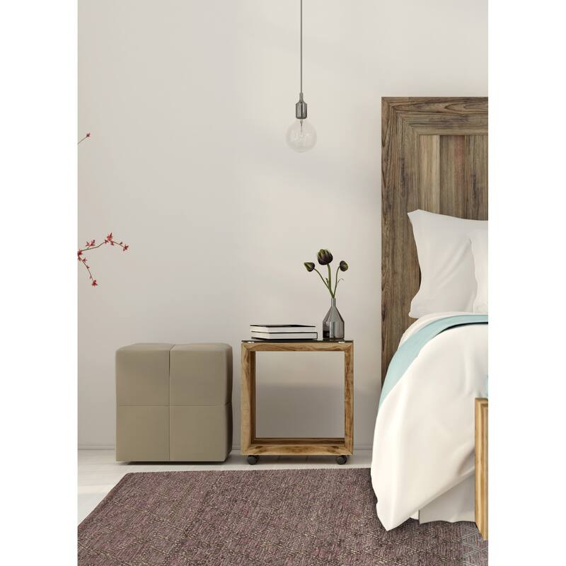 ECARPETGALLERY Braid weave Sienna Grey Wool Rug - 4'11 x 8'2
