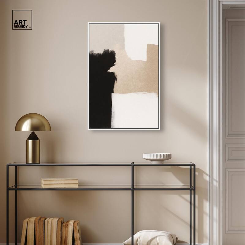 Beige and Black I Canvas by Art Remedy