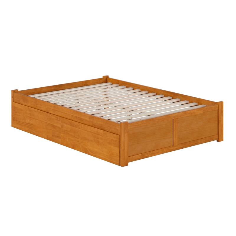 Concord Platform Bed with Footboard and Storage Drawers