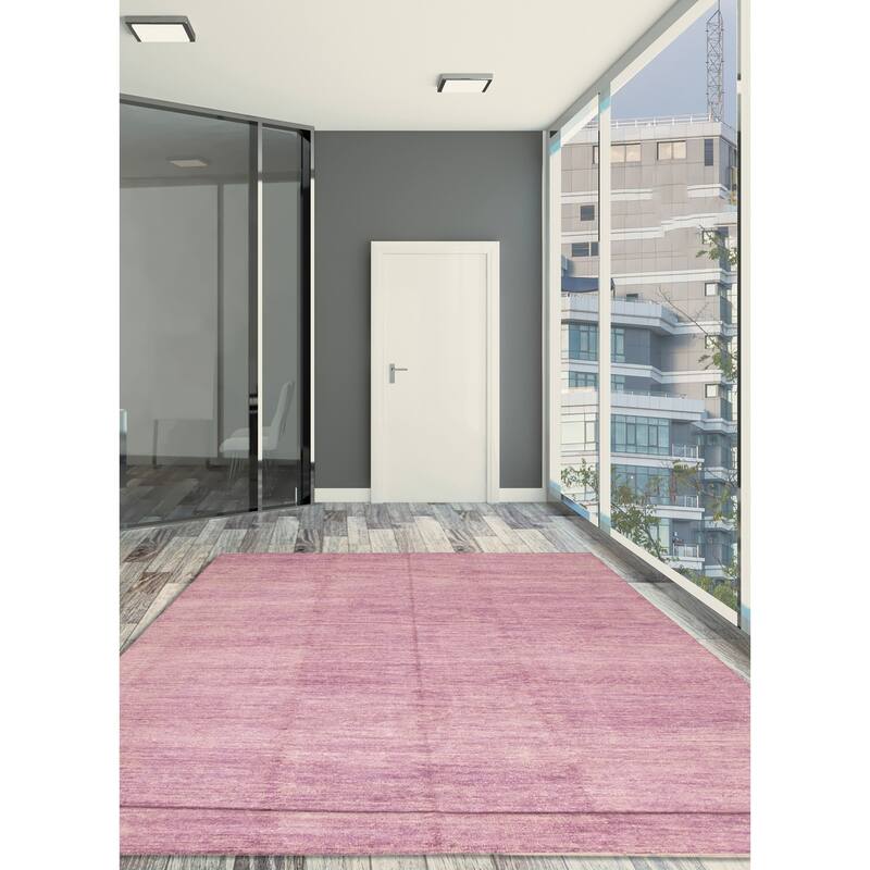 ECARPETGALLERY Hand-knotted Loreto Violet Silk Rug - 10'0 x 12'8
