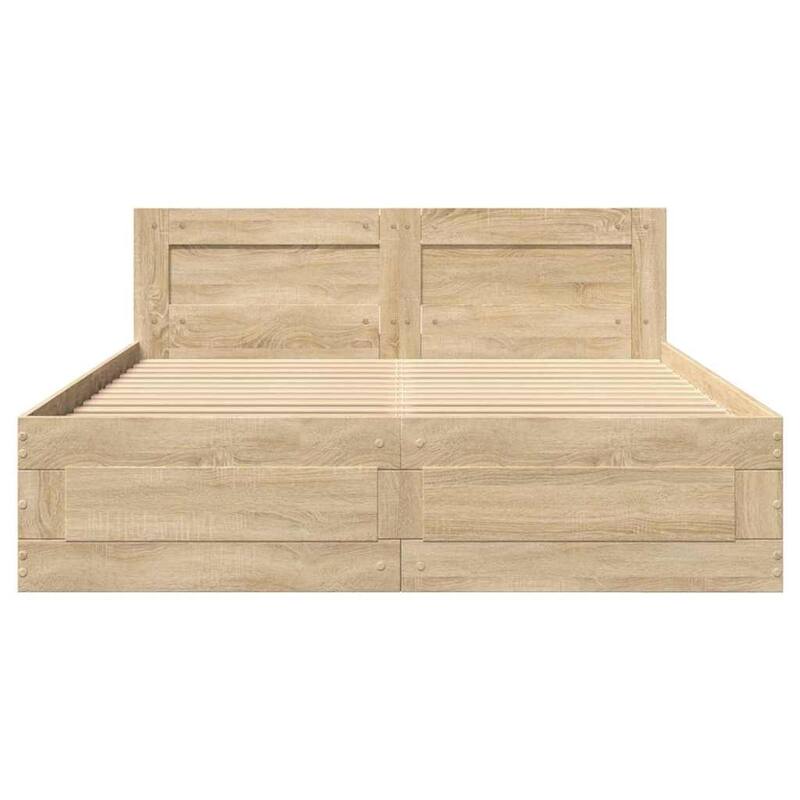 vidaXL Bed Frame 2 pcs Engineered Wood