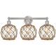 Option Brushed Satin Nickel / Clear Glass with Brown Rope