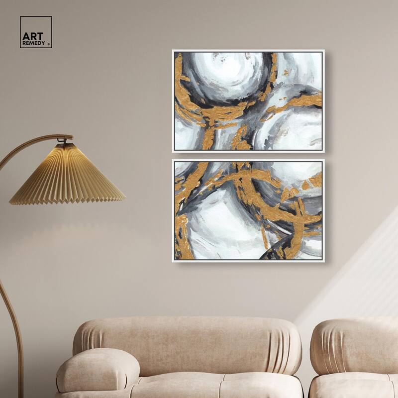 Love Circles Canvas Set of 2 by Art Remedy