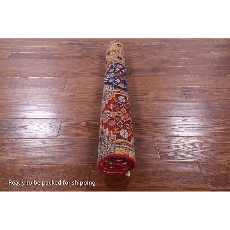 Golden Nile Khorjin Persian Gabbeh Hand Knotted Wool Rug - 3' 3" X 4' 10"
