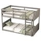 preview thumbnail 17 of 18, Twin Size Floor Bunk Bed with Safety Guardrails and Built In Ladder