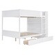 preview thumbnail 14 of 13, Full-Over-Full Bunk Bed with 2-Drawers, Multi-Layer Cabinet and Guardrails for Safety, No Box Spring Needed, White