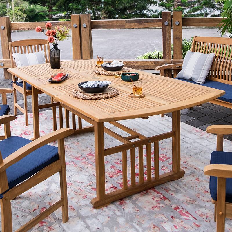 Cambridge Casual Leon 6-Piece Teak Patio Extendable Dining Set
