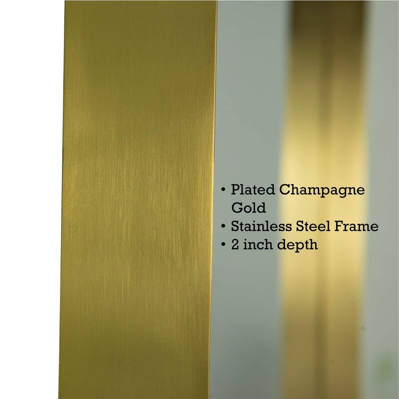 Arthers Stainless Steel Metal Bathroom Vanity Wall Mirror