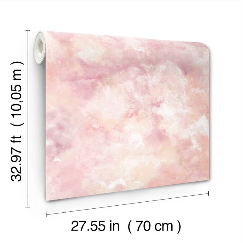 A-Street Prints Aria Pink Abstract Wallpaper