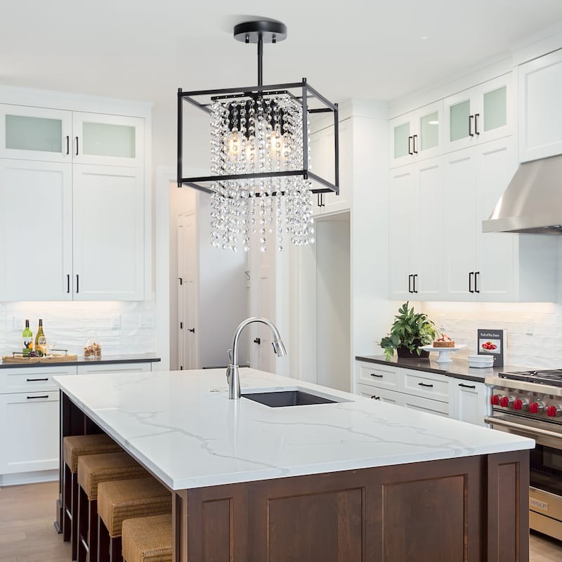 Moasis Round/Square Crystal Chandeliers Modern Hanging Light