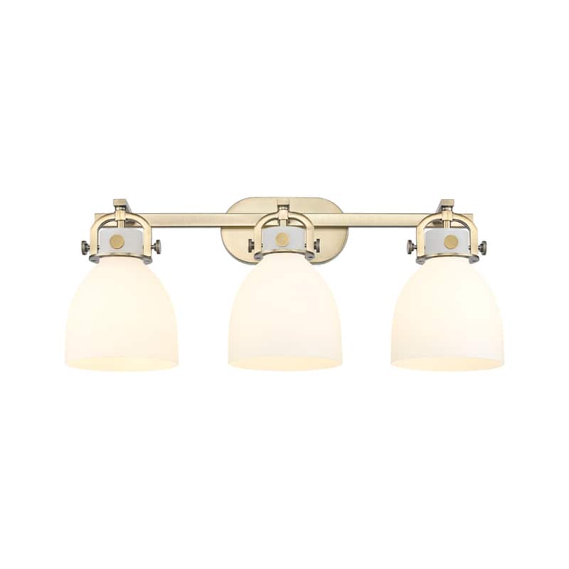Innovations Lighting 410-3W-12-27 Newton Bell Vanity Newton Bell 3 - Brushed Brass