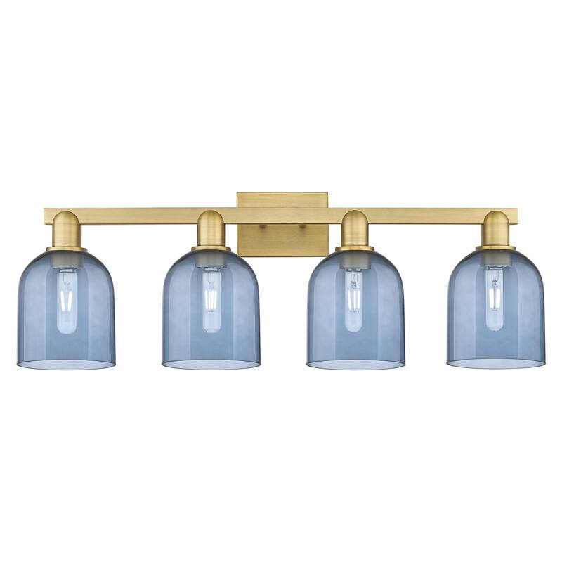 Innovations Lighting Endless Possibilities Arcadia - Bella - 4 Light 33" Bath Vanity Light - Blue/Brushed Brass