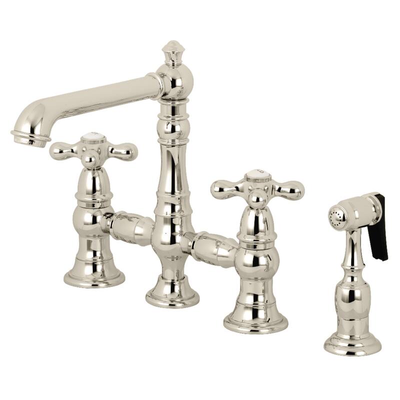 Kingston Brass English Country Bridge Kitchen Faucet with Sprayer