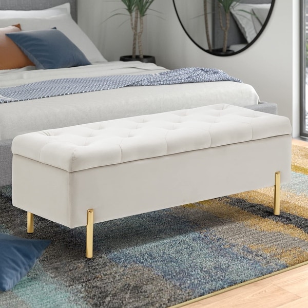 White bench hotsell for bedroom