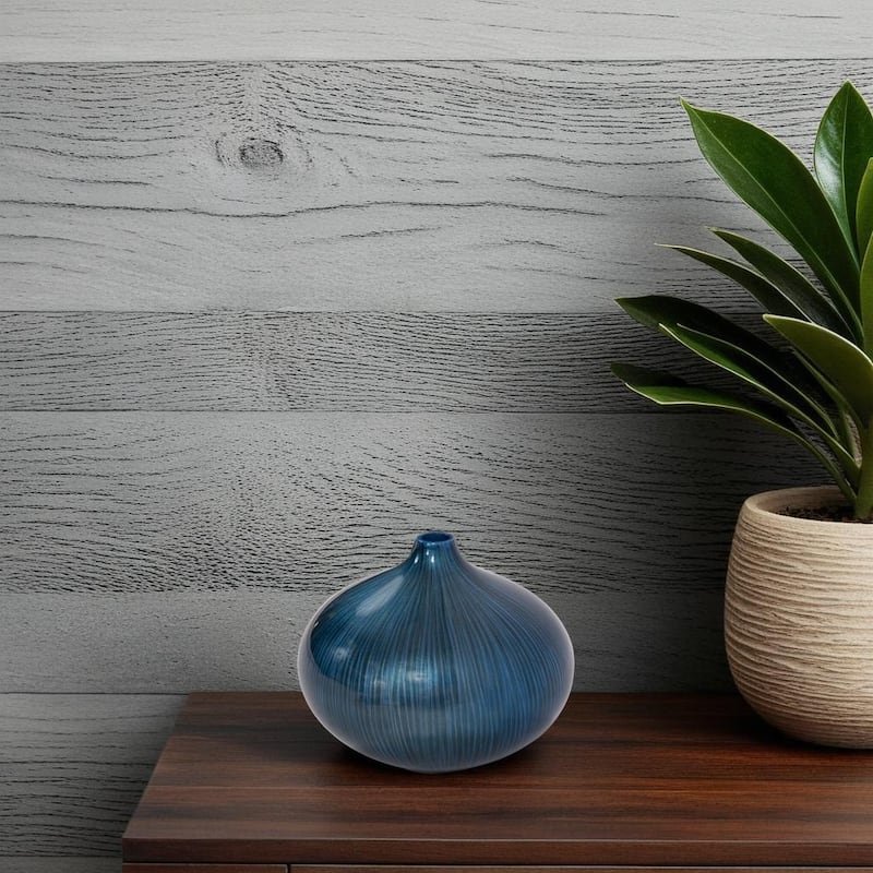 Allan Andrews Arctic Blue Lacquered Wood Vase