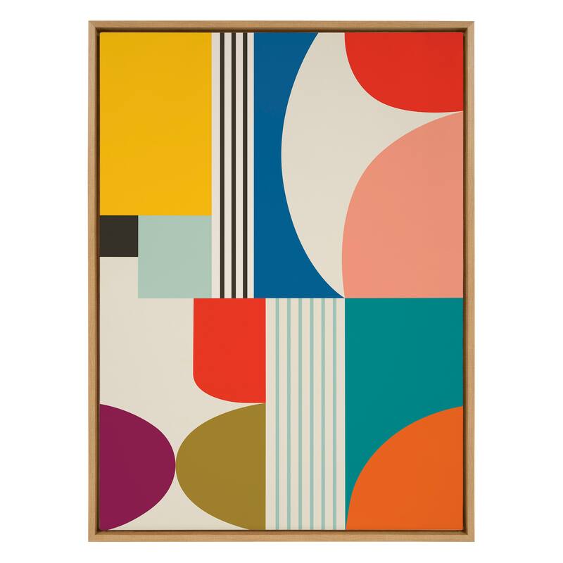 Kate and Laurel Sylvie MCM Pattern Framed Canvas by Rachel Lee