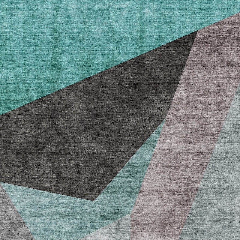 HomeRoots Abstract Transitional Rectangle Outdoor Rug