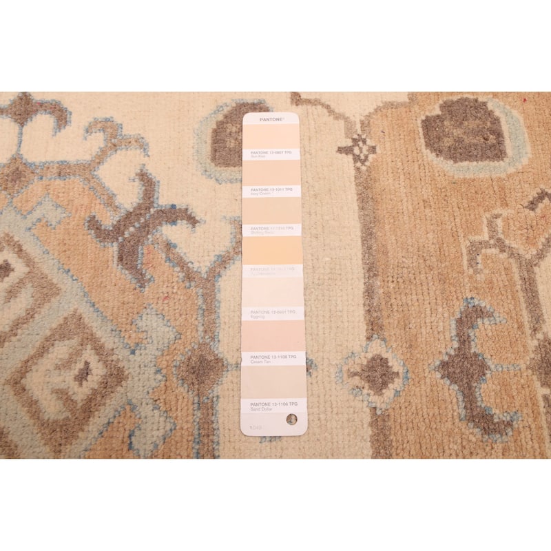 ECARPETGALLERY Hand-knotted Finest Ghazni Beige, Ivory Wool Rug - 9'10 x 14'0