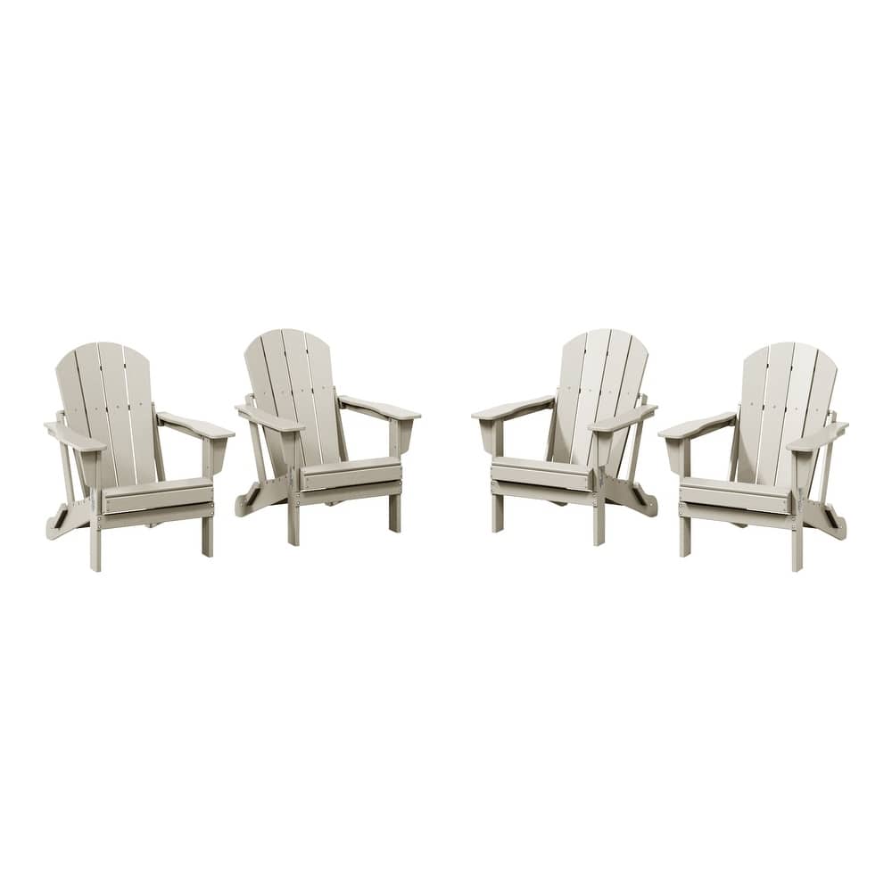 Laguna Weather Resistant Outdoor Patio Folding Adirondack Chairs (Set of 4)