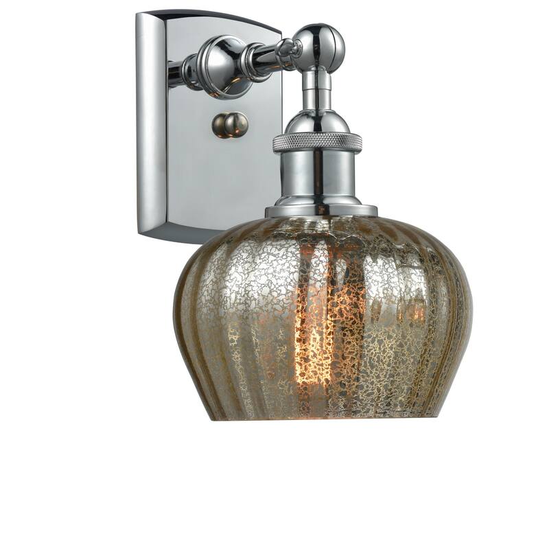 Innovations Lighting Fenton 11" Tall Bathroom Sconce - Polished Chrome / Mercury Fluted
