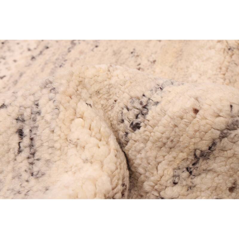 ECARPETGALLERY Hand-knotted Looma Ivory Wool Rug - 8'0 x 9'11