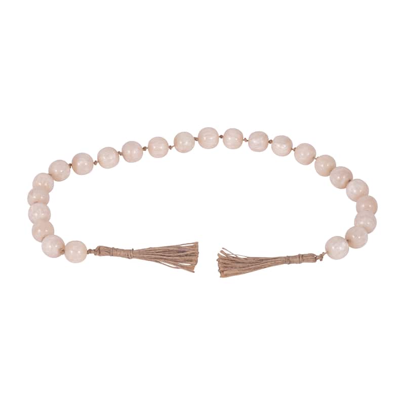 Sagebrook Home Resin Bead Garland - Elevate Your Space with Elegant Decor - 36" x 1" x 1" - Ivory/beige