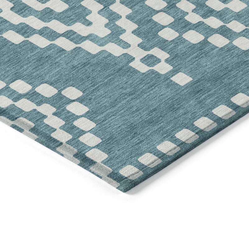 HomeRoots Geometric Transitional Rectangle Outdoor Rug