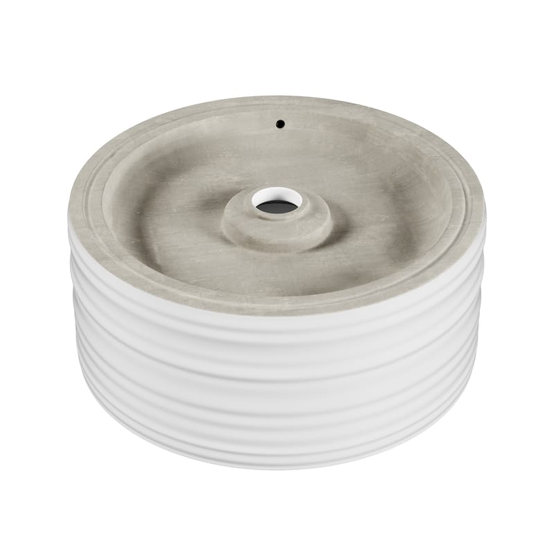Nancy 16'' Vessels Sink In White - 16.14" x 16.14" 7.09"