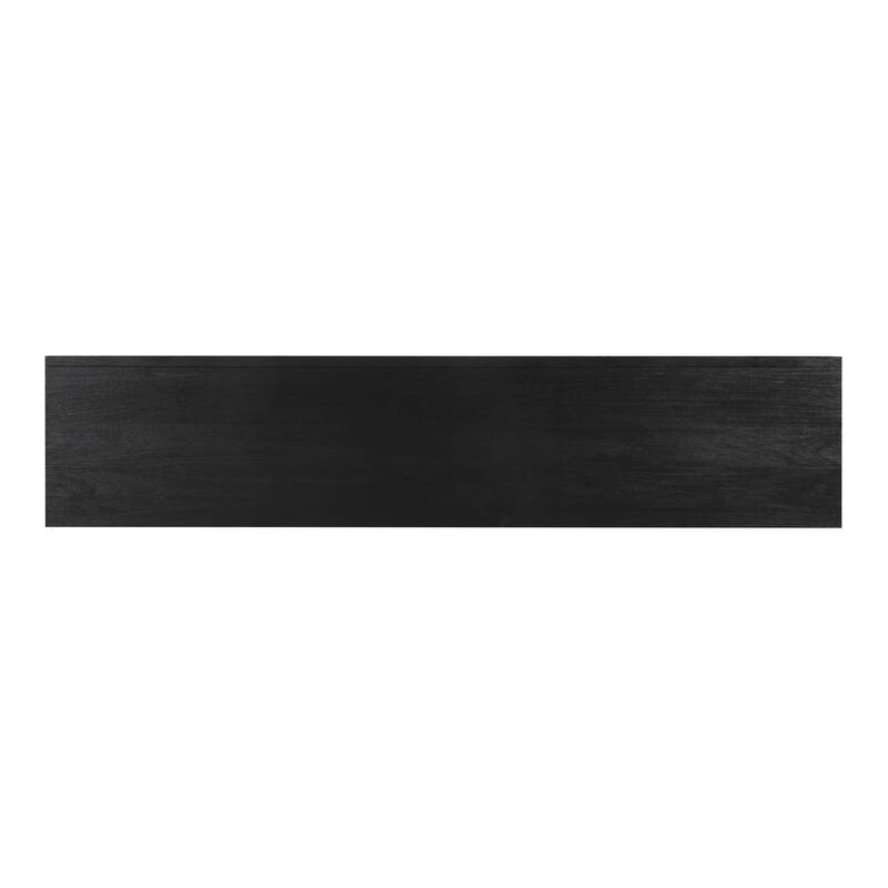Furniture of America Alaric Modern Black Solid Wood 2-Piece Bedroom Set with 72-inch Fireplace TV Stand