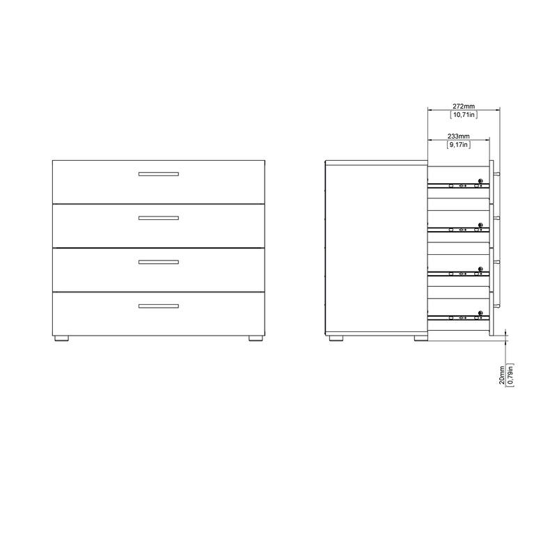 Porch & Den Angus Contemporary 4-drawer Engineered Wood Chest