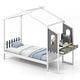 preview thumbnail 9 of 8, Gymax Twin Size Kids House Bed w/ Study Desk & Removable Box Drawers