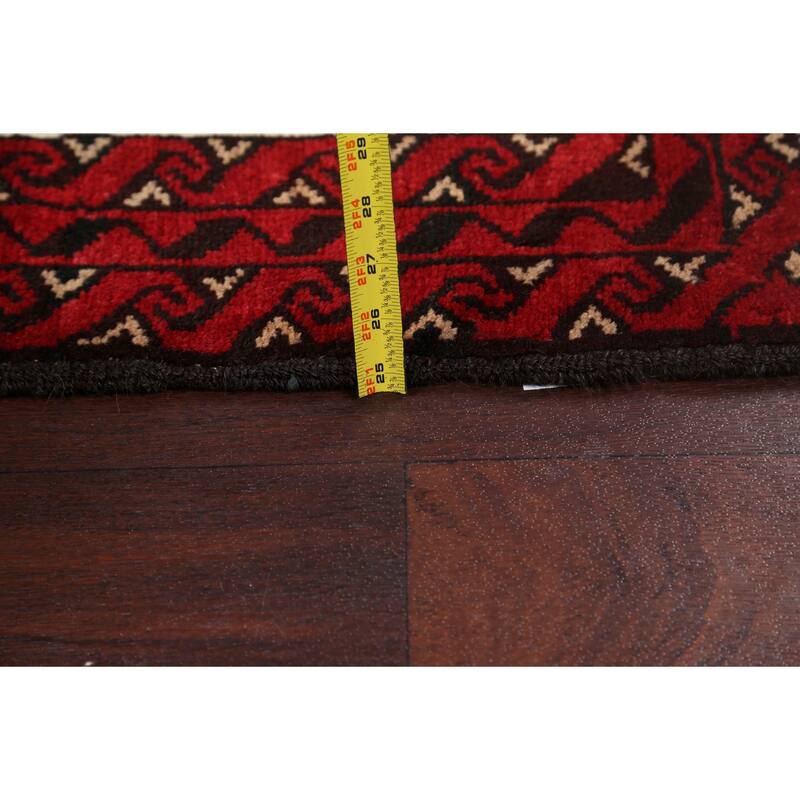 Traditional Geometric Balouch Persian Area Rug Wool Hand-knotted - 3'5" x 6'1"