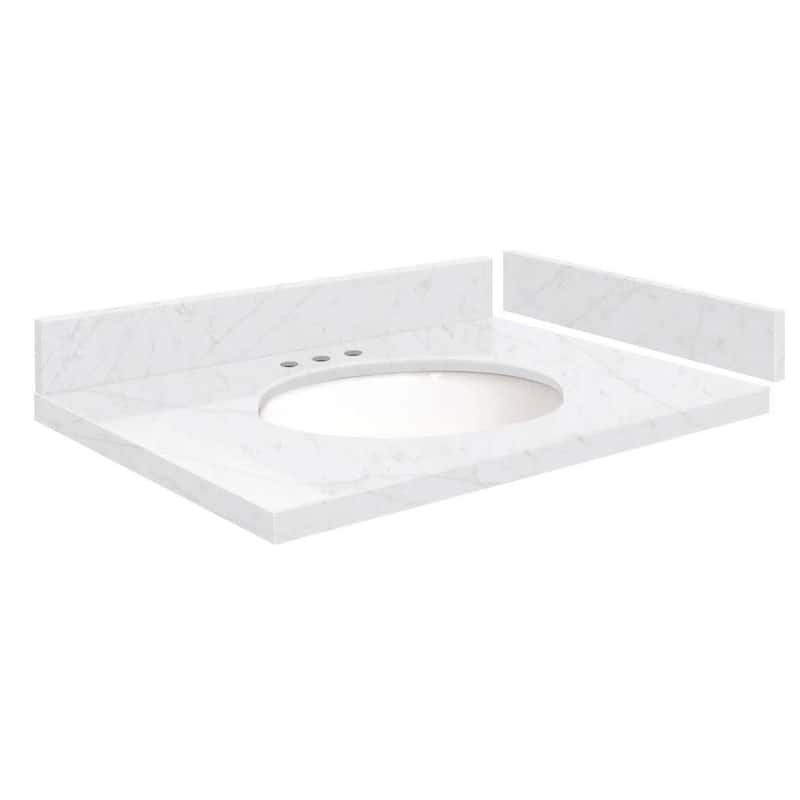 Transolid VT25.5x22-1OU-8 Silestone 26" Quartz Vanity Top with