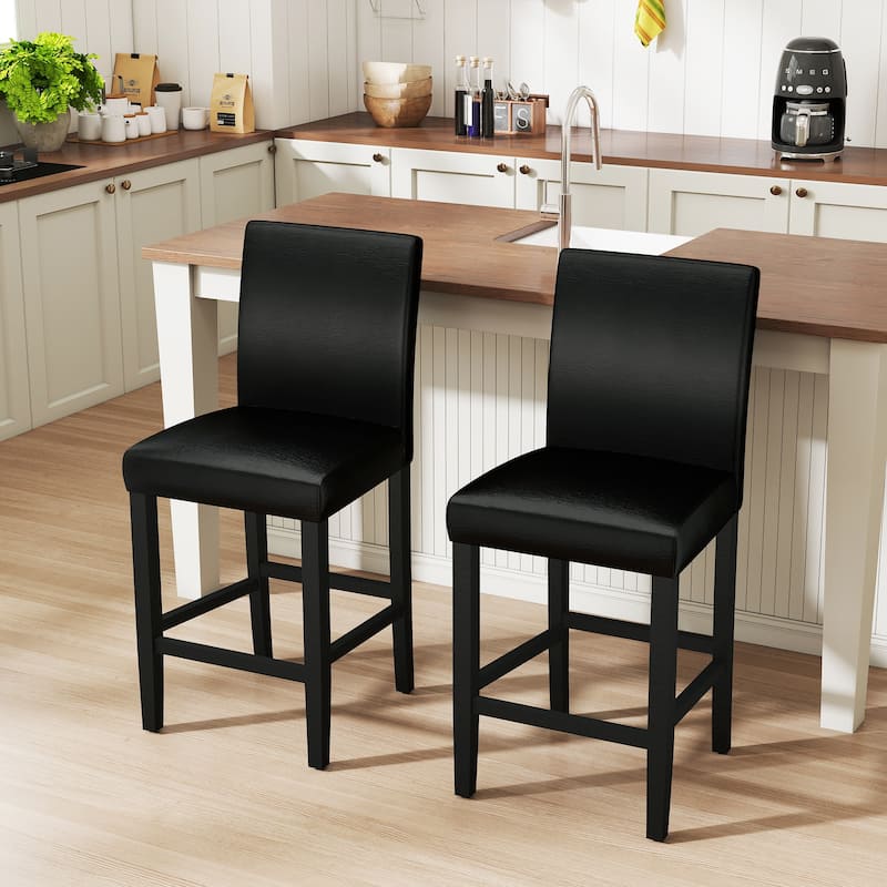 24 Inches Counter Height Bar Stools with Back Set of 2