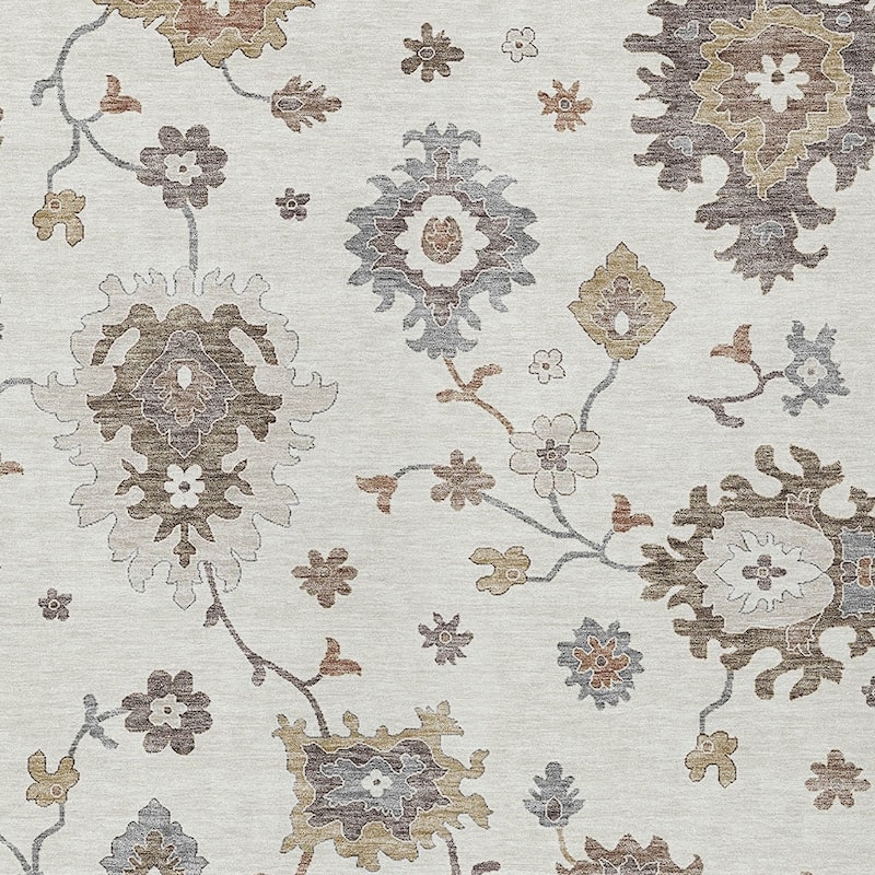 HomeRoots Floral Traditional Rectangle Outdoor Rug