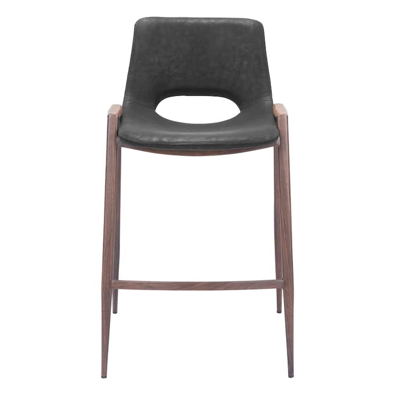 Desi Counter Stool Black & Walnut