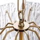preview thumbnail 8 of 12, Alegate Modern Glam 3-Light Gold Drum Chandelier Glass Pendant for Dining Room