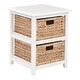 preview thumbnail 7 of 5, The Gray Barn Stormy Roost Two Drawer Storage Unit White - Wood/Wicker