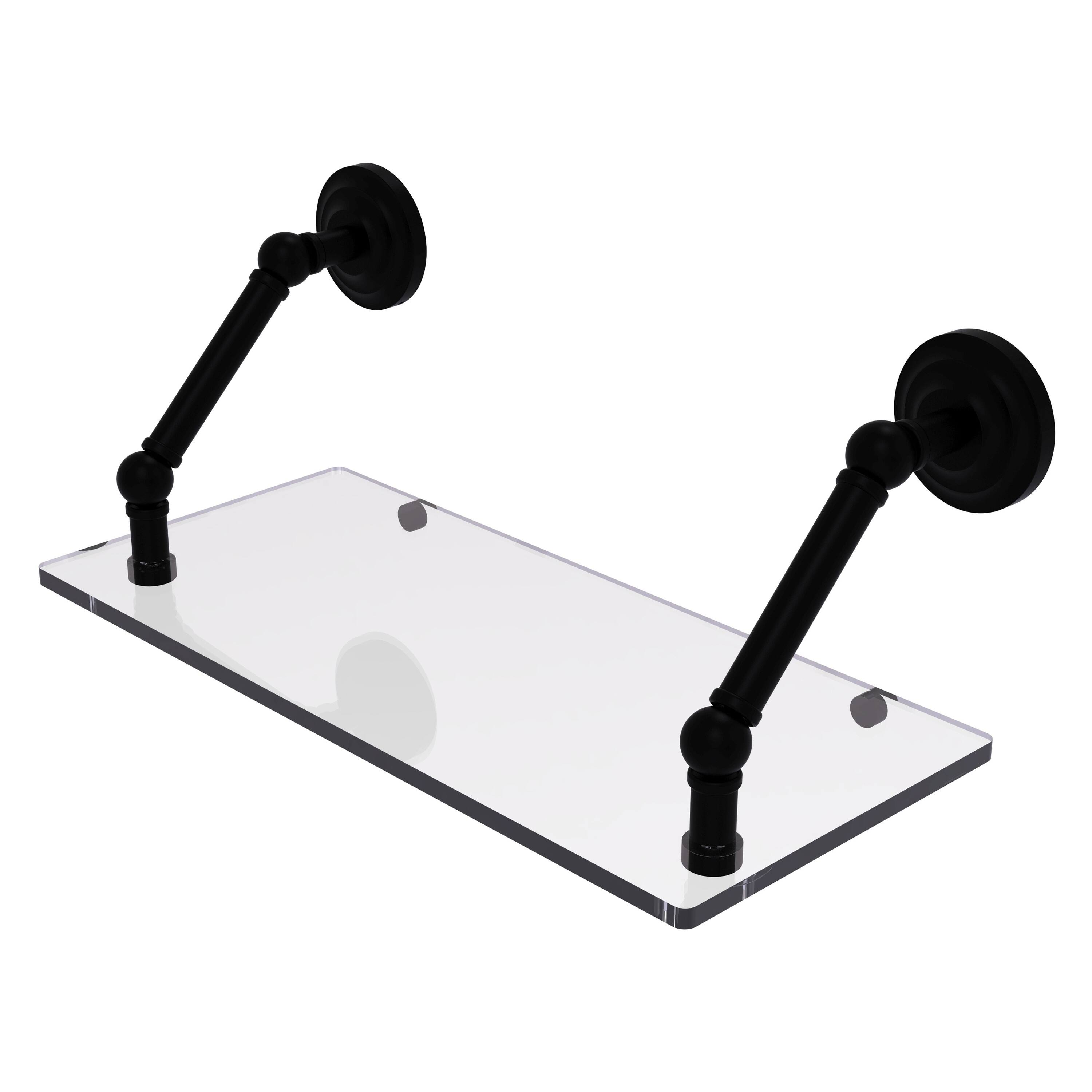 Allied Brass Prestige Que New Collection 18 Inch Floating Glass Shelf