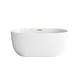preview thumbnail 58 of 173, Adler Soaking Bathtub in Glossy White Glossy White with Brushed Gold Trim - 54"