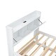 preview thumbnail 22 of 43, Platform Bed Frame with Storage Headboard, Trundle & Charging Station, Wood Captain Bed with 3 Drawers, Low Profile Bed